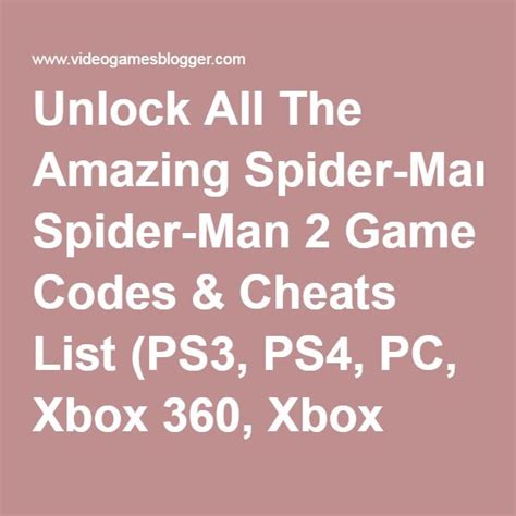 The Amazing Spider Man Video Game Cheats Theever