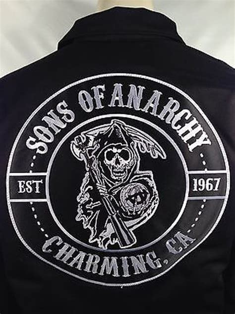 Authentic Sons Of Anarchy Charming Mechanic Quilted Lined Jacket M 2xl