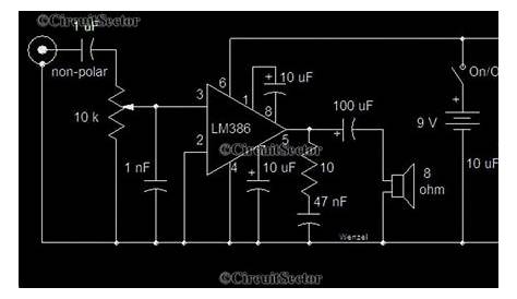 Simple Audio Amplifier Circuit Using LM386 | Top Circuits