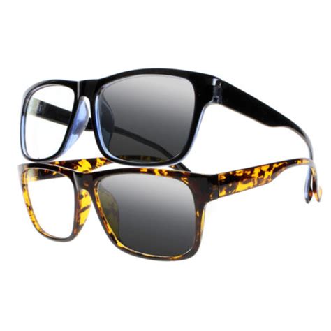 bifocal transition photochromic tr90 geek nerd sun reading glasses sunglasses ebay