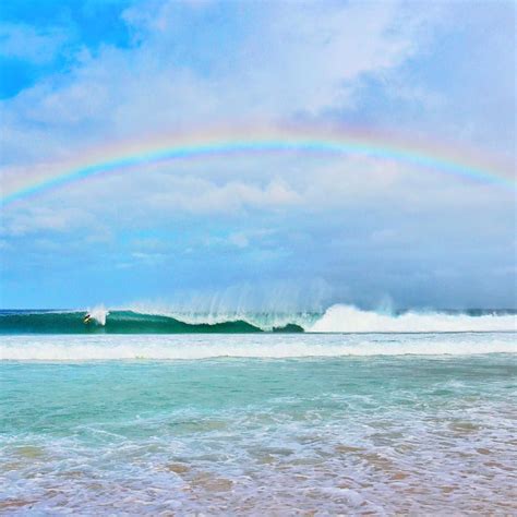 Rainbow Over Ocean Vacation Goals Pictures Beach