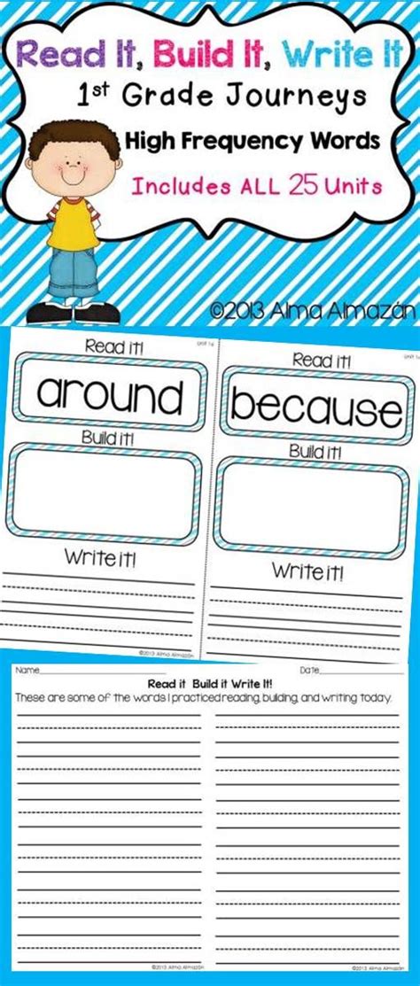 First Grade Journeys Read It Build It Write It For All 25 Units