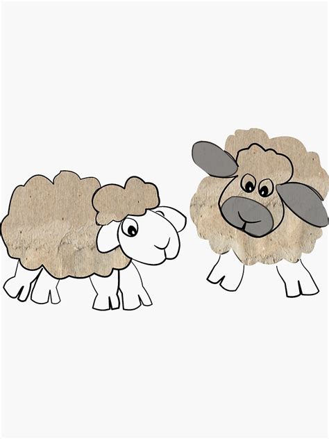 Cute Sheep Sticker For Sale By Simplydesignart Redbubble