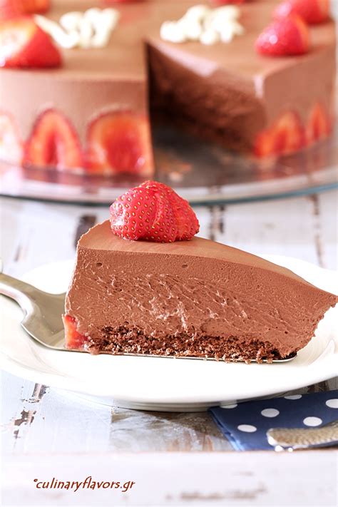 Chocolate Mousse Torte With Strawberries Culinary Flavors