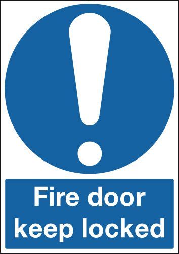 Fire Door Keep Locked Symbol Signs Seton Uk
