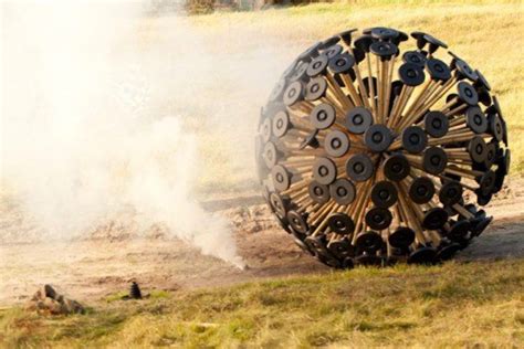 Mine Kafon Wind Propelled Bamboo Sphere Designed To Clear Landmines