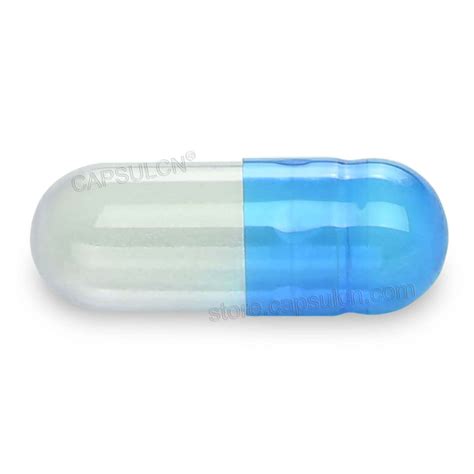 Size 5 Translucent Blue Clear Empty Gelatin Capsules Capsulcn