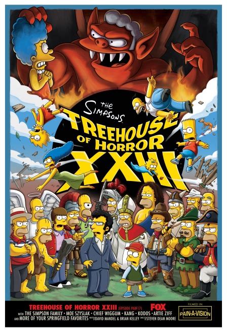 Simpsons Treehouse Of Horror Xxiii Poster Revealed Simpsons Treehouse Of Horror The