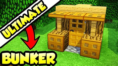 Minecraft Ultimate Survival Bunker Tutorial How To Build Youtube
