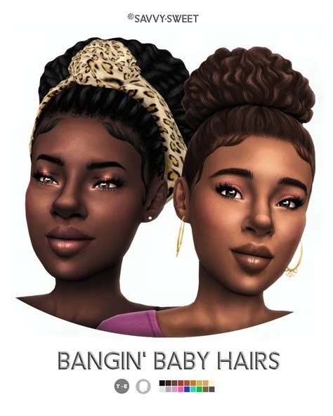 Baby Hairs Hairstyle Sims 4 Mods Daerilia Babyhair N1 N4 Update