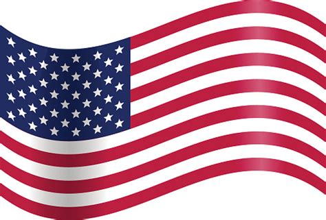 Waving American Flag Vector Illustration Stock Illustration Download