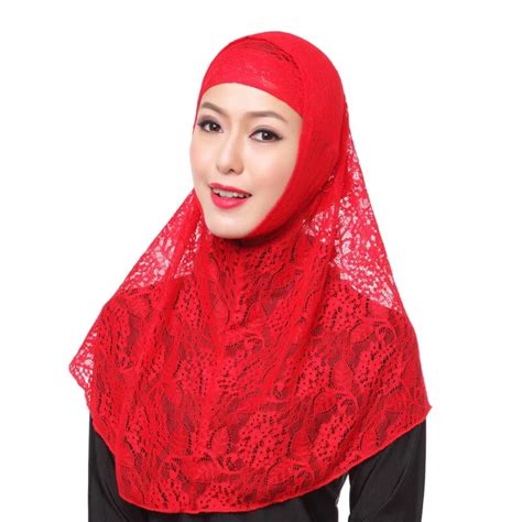Lace Plain Hijab Scarf Fashion Wraps Foulard Nylon Maxi Shawls Soft Long Islamic Muslim Scarves