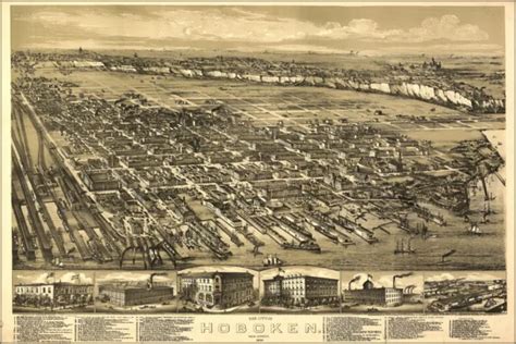 Poster Many Sizes Map Of City Of Hoboken New Jersey 1881 2403