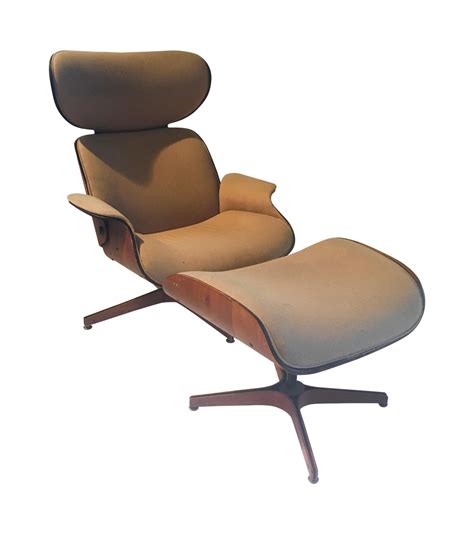 Eames Style Lounge Chair & Ottoman | Chairish
