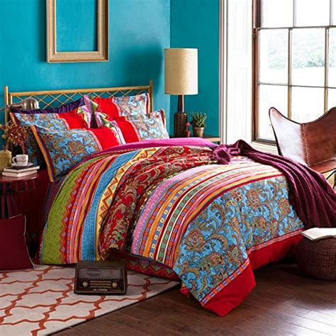 Fadfay Colorful Bohemian Duvet Covers Queen King Size Exotic Boho Bedding