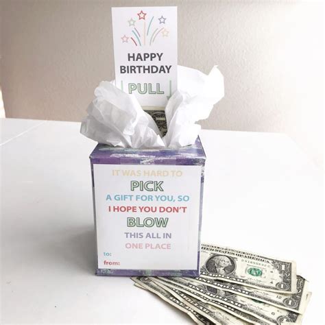 Birthday T Tissue Box Money Roll Easy Birthday Ts Birthday