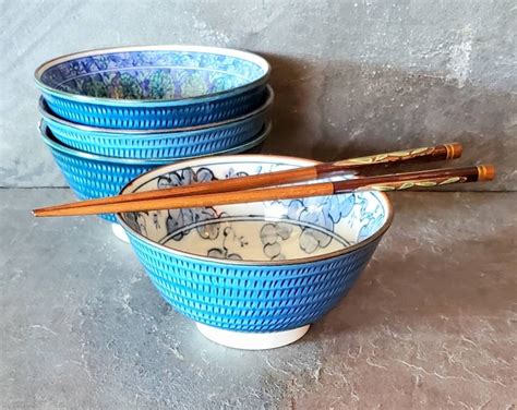 Last Set Authentic Porcelain Japanese Soup Bowls Rice Bowls Noodle