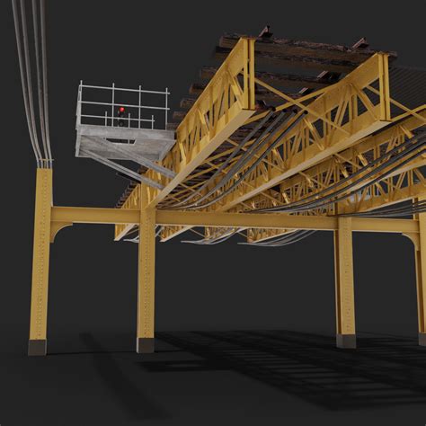 Kitbash Elevated Railroad Train Track Chicago Metro 3d Model Cgtrader