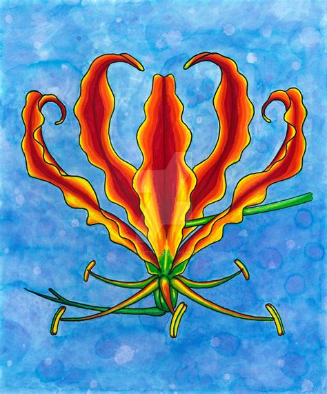 Flame Lily Print By Anna Atomic On Deviantart