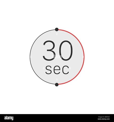 30 Seconds Timer Stopwatch Or Countdown Icon Time Measure Chronometr