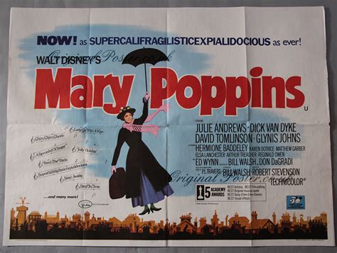 Mary Poppins Original Vintage Film Poster Original Poster Vintage