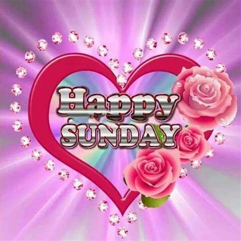 Pink Diamond And Heart Happy Sunday Image Pictures Photos And Images