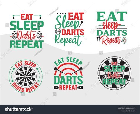 Eat Sleep Darts Repeat Printable Vector Stock Vector Royalty Free 2143034855 Shutterstock