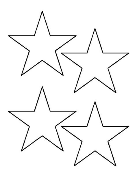 Star Outline Images 4 Inch Star Pattern Use The Printable Outline For
