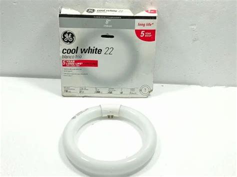 Ge Fc8t9cw Cool White 22w Fluorescent 8 Circline Lamp Light Bulb Cool