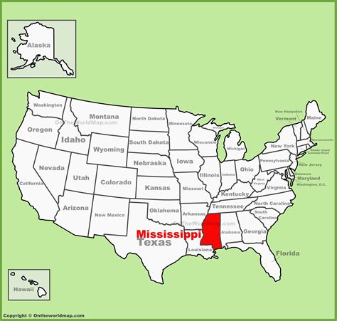 Tennessee Mississippi Map Secretmuseum