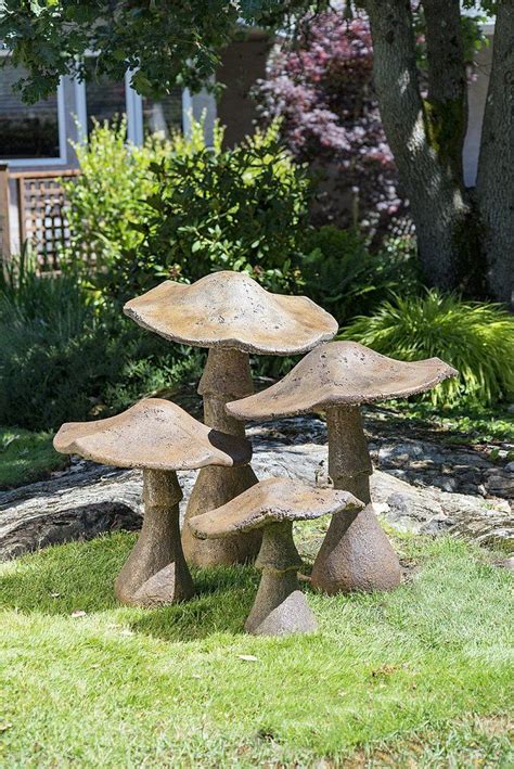 Mushroom compost is a wonderful addition to your gardening efforts. Garden Mushroom 32" | Garden mushrooms, Cement garden ...