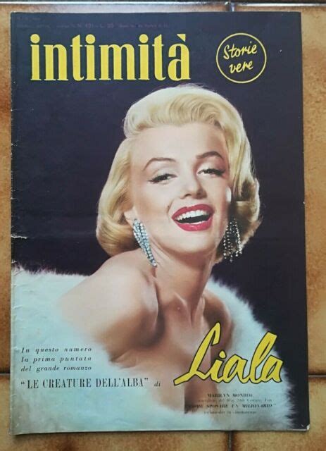Marilyn Monroe Italian Magazine Intimita Liala Storie Vere N 421 1954 Ebay