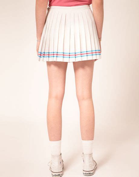 Lacoste Live Pleated Tennis Skirt In White Lyst