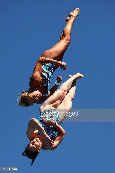 Claire Febvay And Audrey Labeau Of France Competes In The Womens 10m