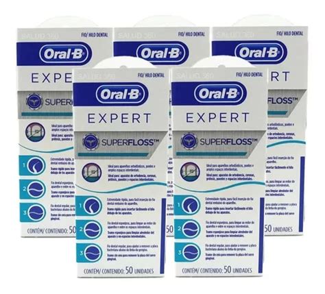 Paquete 5 Piezas Hilo Dental Superfloss Oral B Envío Gratis