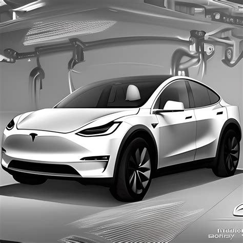 Tesla Model Y Digital Graphic · Creative Fabrica