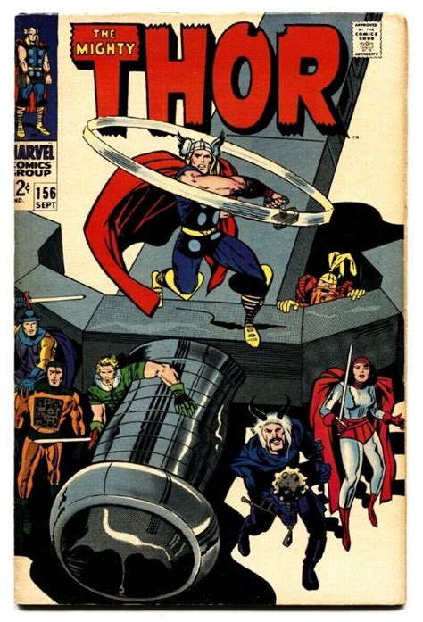 Thor 156 Comic Book 1968 Marvel Jack Kirby Art High Grade Vf Comic