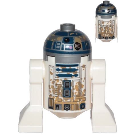 Lego Minifigure Sw1200 Astromech Droid R2 D2 Dirt Stains On Front And