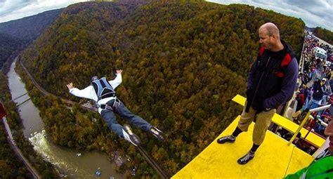 Base Jump Off The New River Gorge Bridge 9 18 14 Picture Of New River