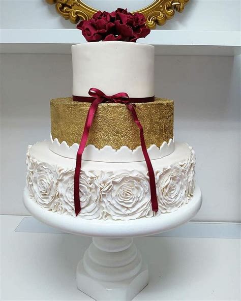 Ruffle Wedding Cake Cake By Emina Elma Cakesdecor