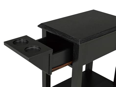 Brassex Slim Profile Side Table With Cupholders Canadian Tire