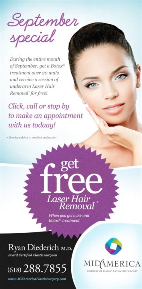 September Special Free Underarm Laser Hair Removal When You Get A