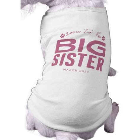 Soon To Be Big Sister Paw Prints Shirt Funny Animal