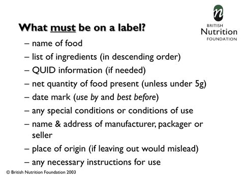 Ppt Food Labelling Powerpoint Presentation Free Download Id4632536