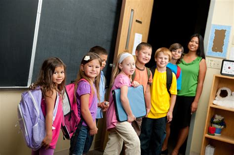 Elementary School Line Up Stock Photo Download Image Now Istock