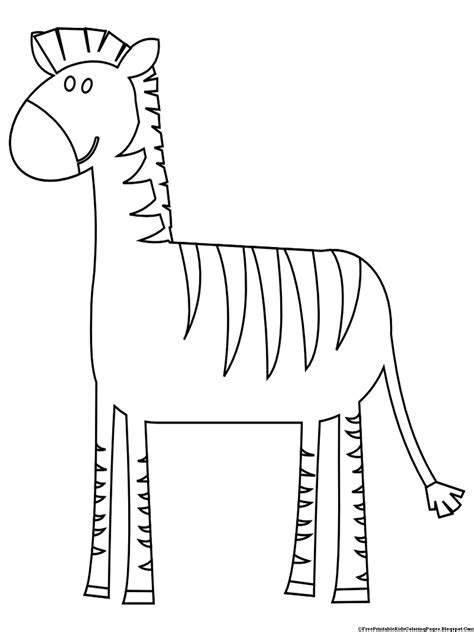 Printable Zebra Coloring Pages