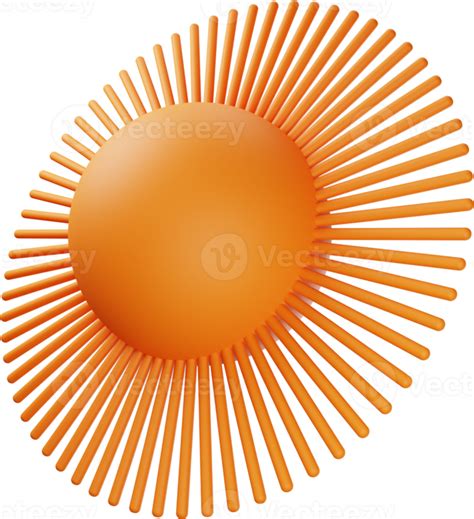 Orange Sun 3d Illustration 14019372 Png