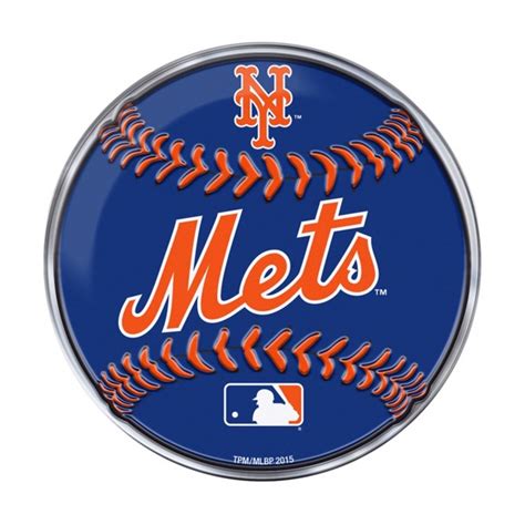 Mlb New York Mets Embossed Baseball Emblem Fanmats Sports