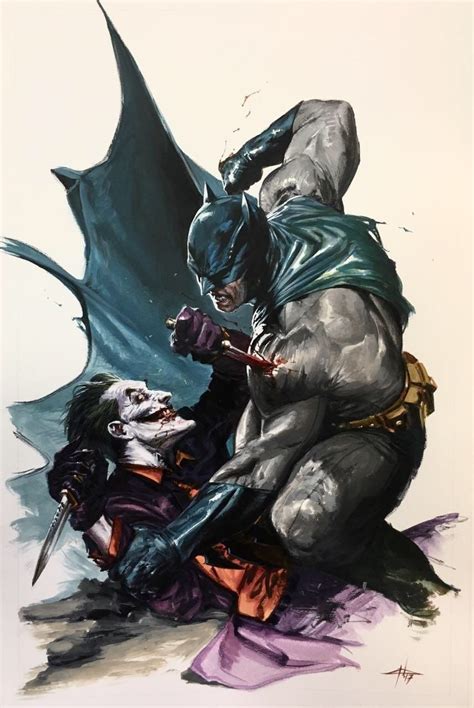 Cool Comic Art On Twitter Batman Vs Joker Batman Painting Batman