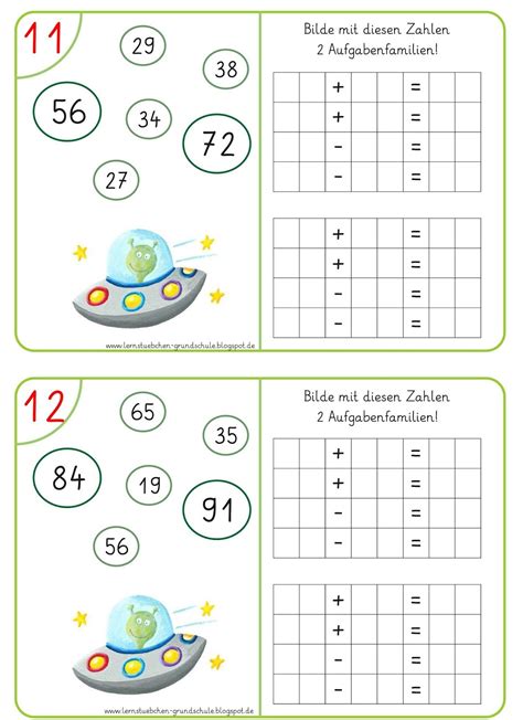 Wie berechnet man die vielfachen einer zahl? Lernstübchen: Aufgabenfamilien (5) | Mathe ...